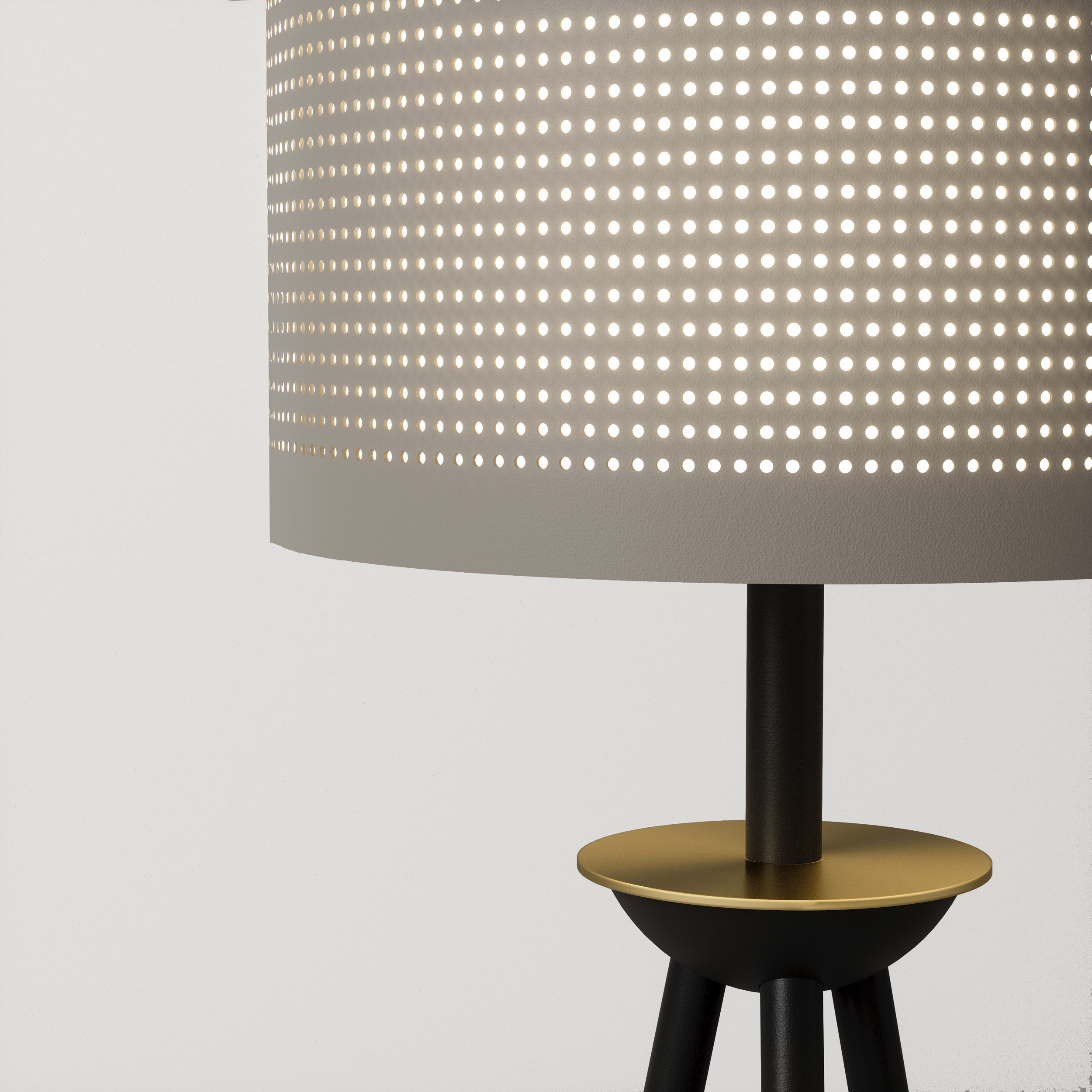 luminária de piso aurora, de felipe hess para lumini