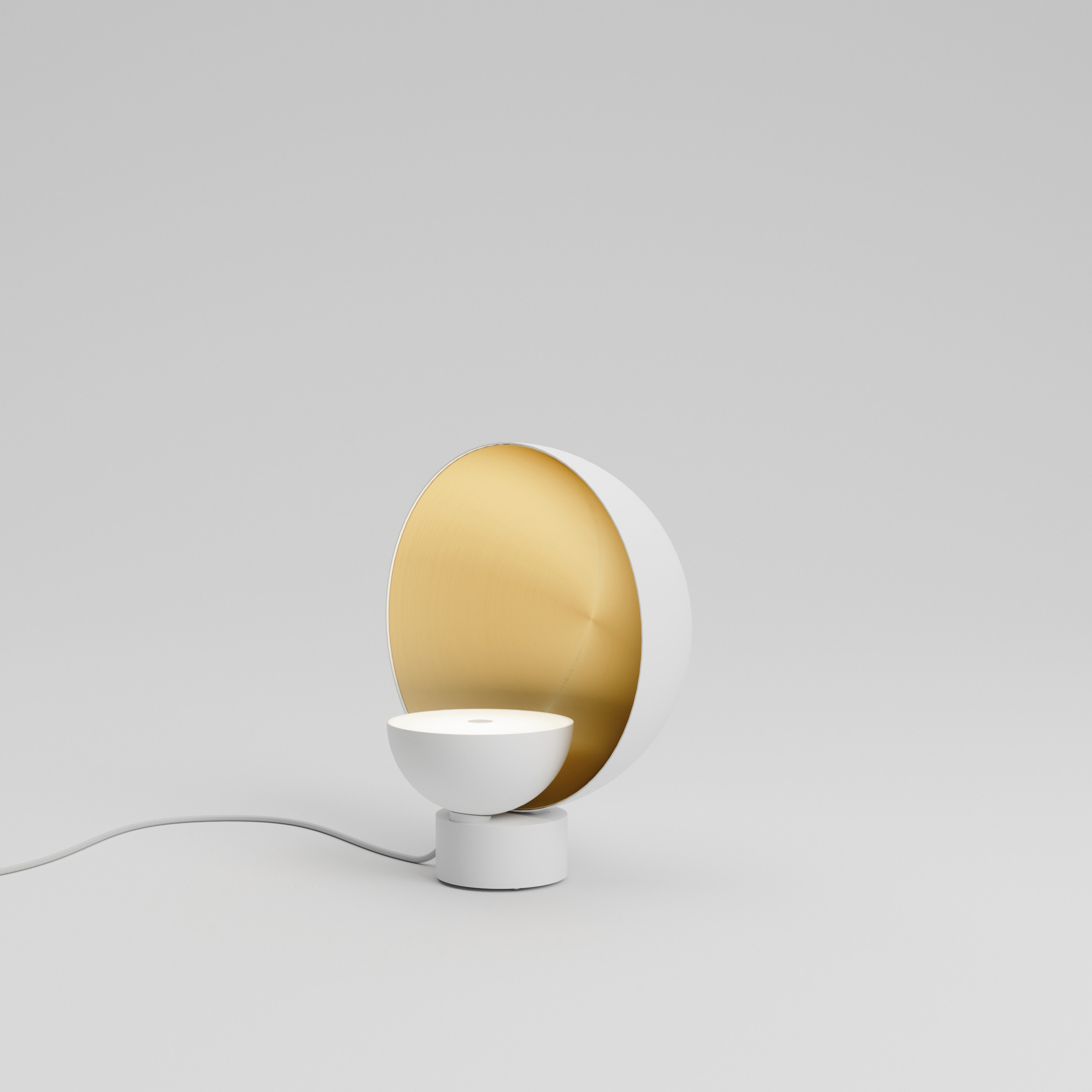 luminária de mesa e piso mini sol, de mnma studio para lumini