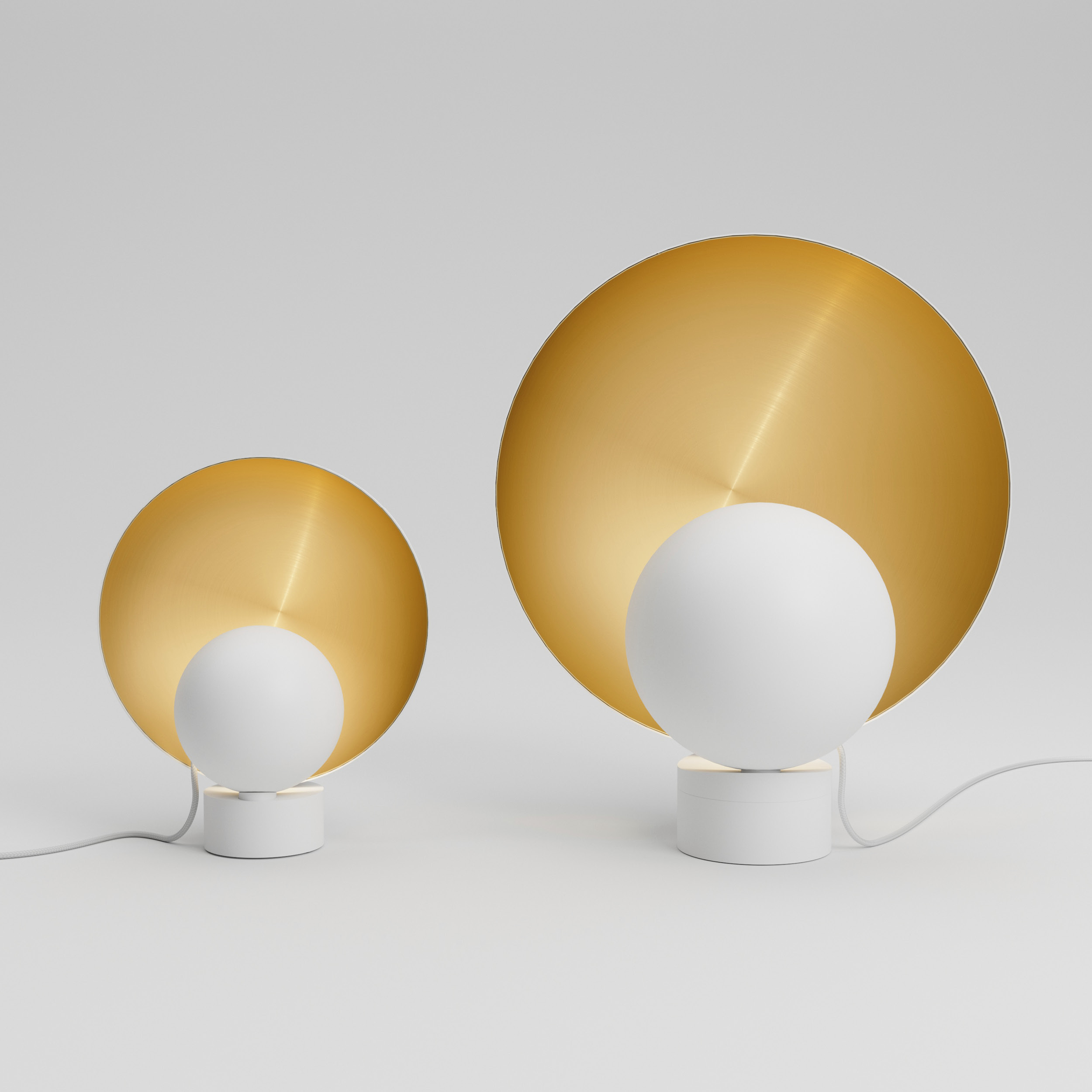 luminária de mesa e piso mini sol, de mnma studio para lumini