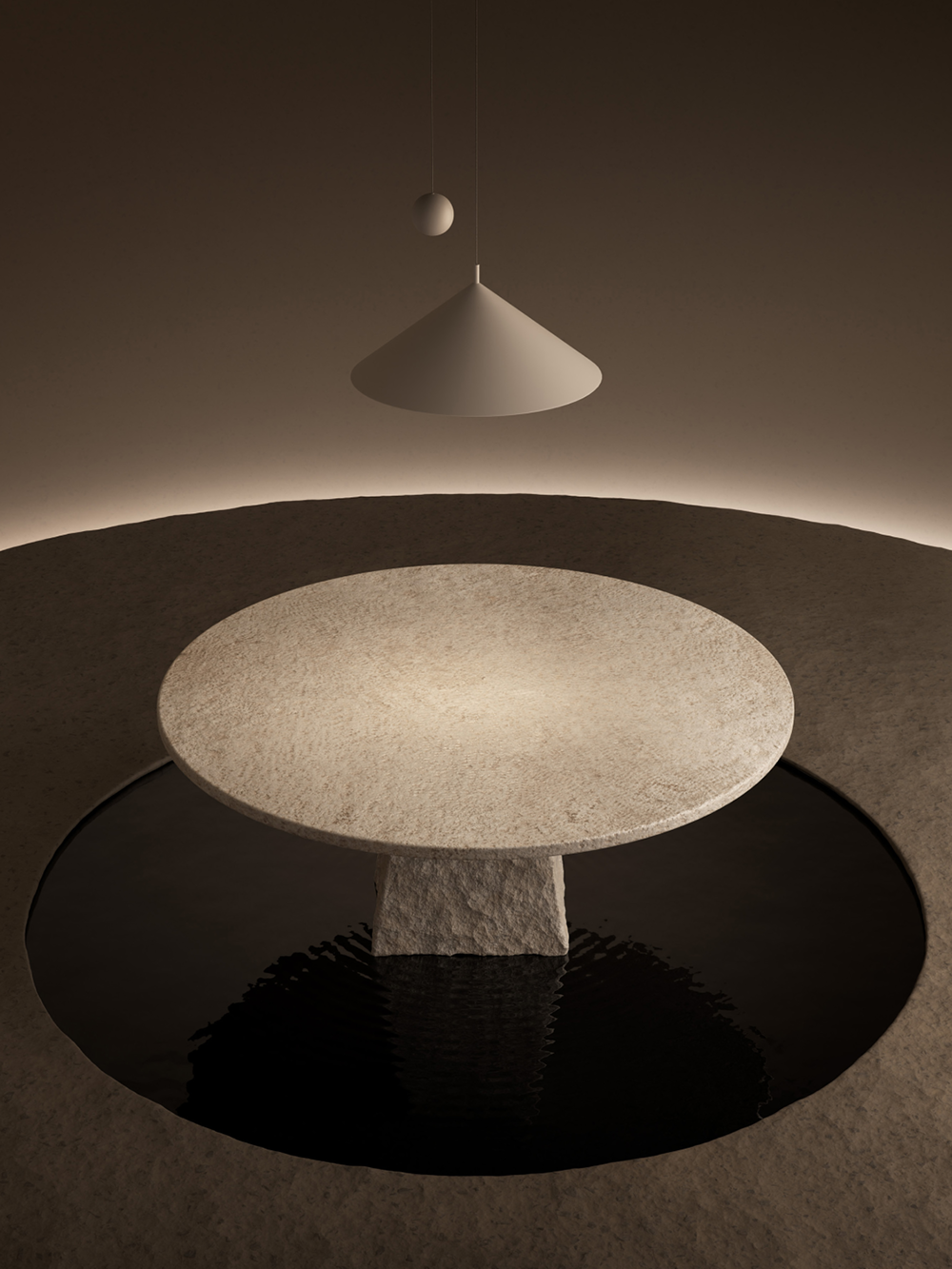 luminária e-cone, de carolina maluhy para lumini