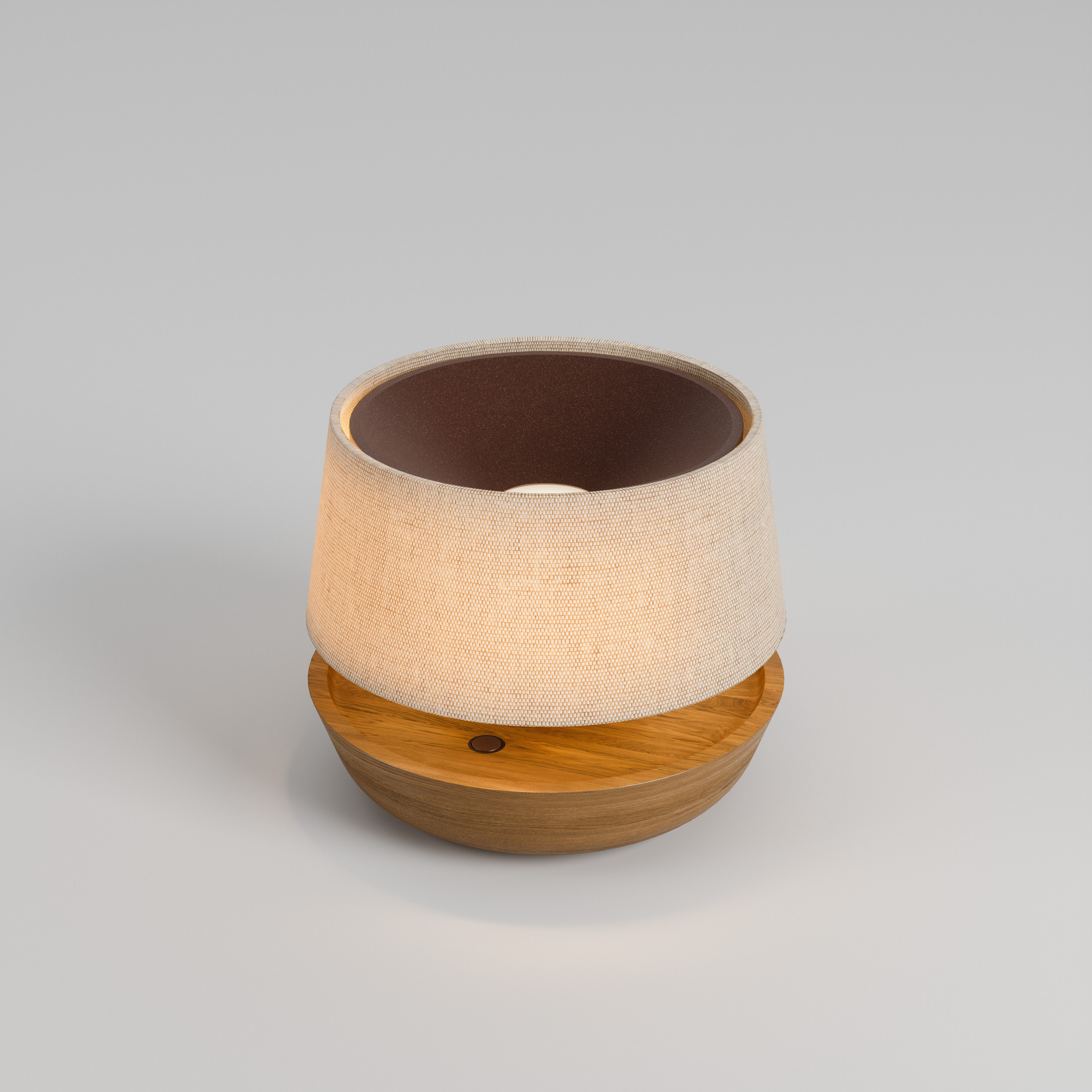 luminária de mesa abajur nord 200 t portátil, design fernando prado para lumini