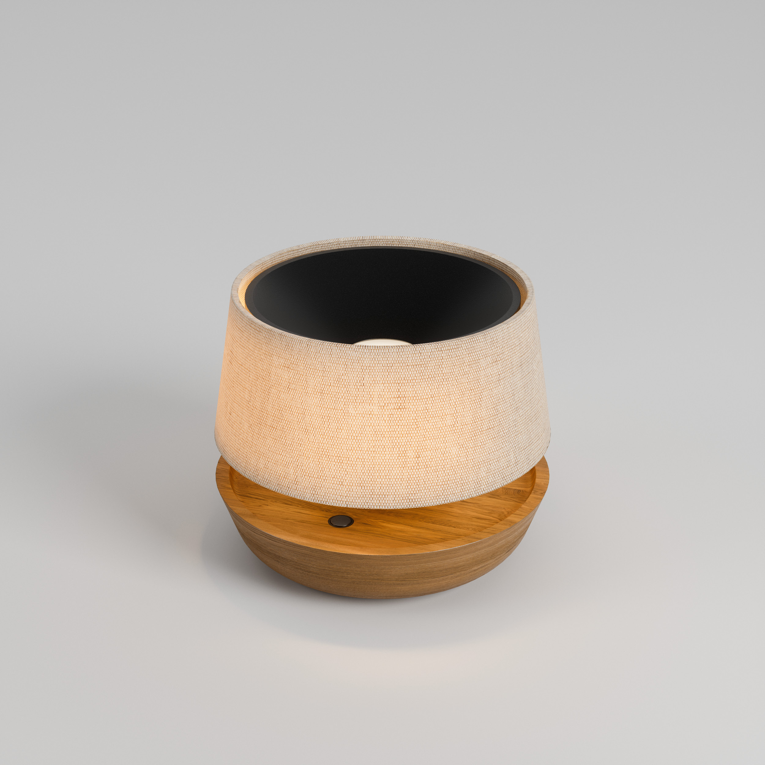 luminária de mesa abajur nord 200 t portátil, design fernando prado para lumini