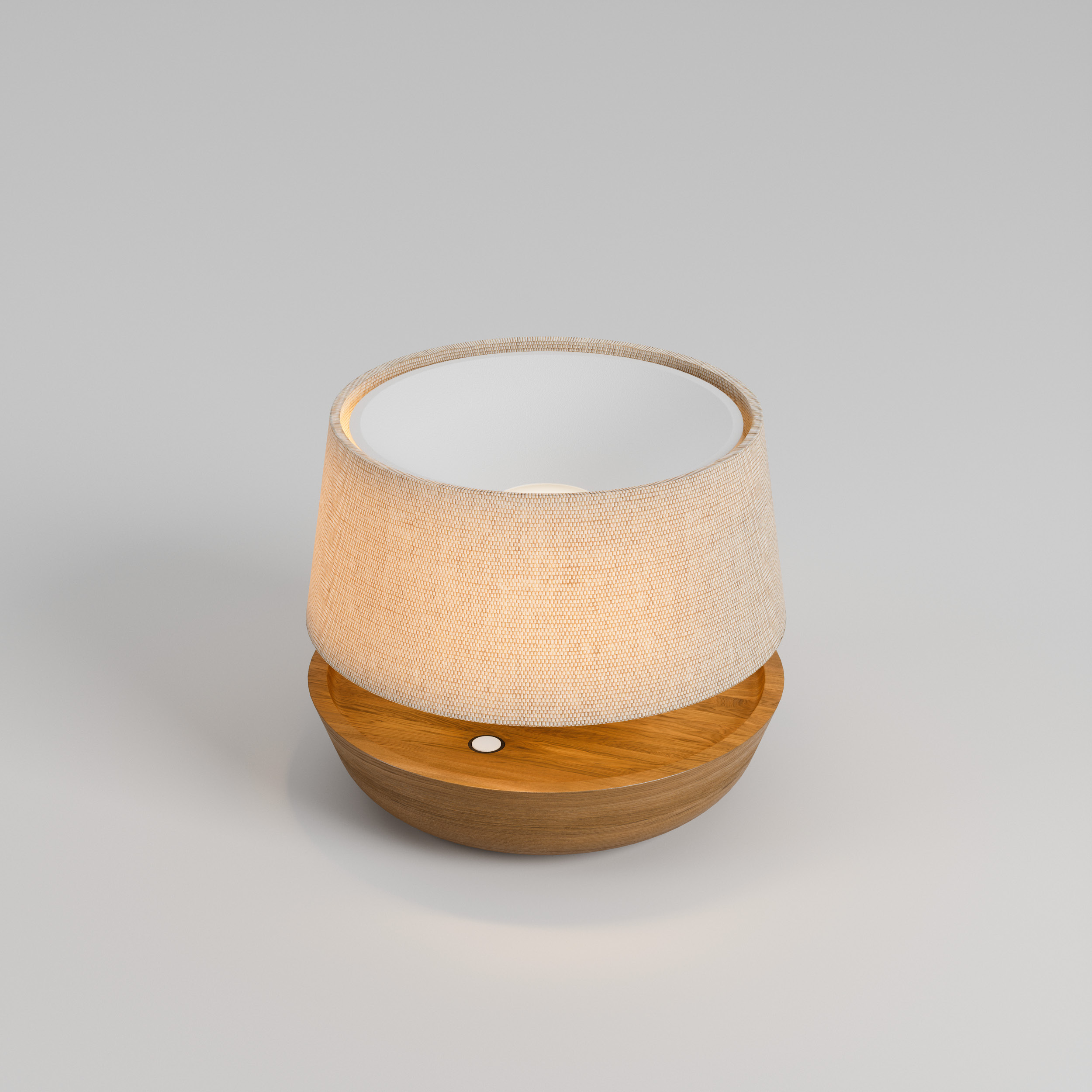 luminária de mesa abajur nord 200 t portátil, design fernando prado para lumini