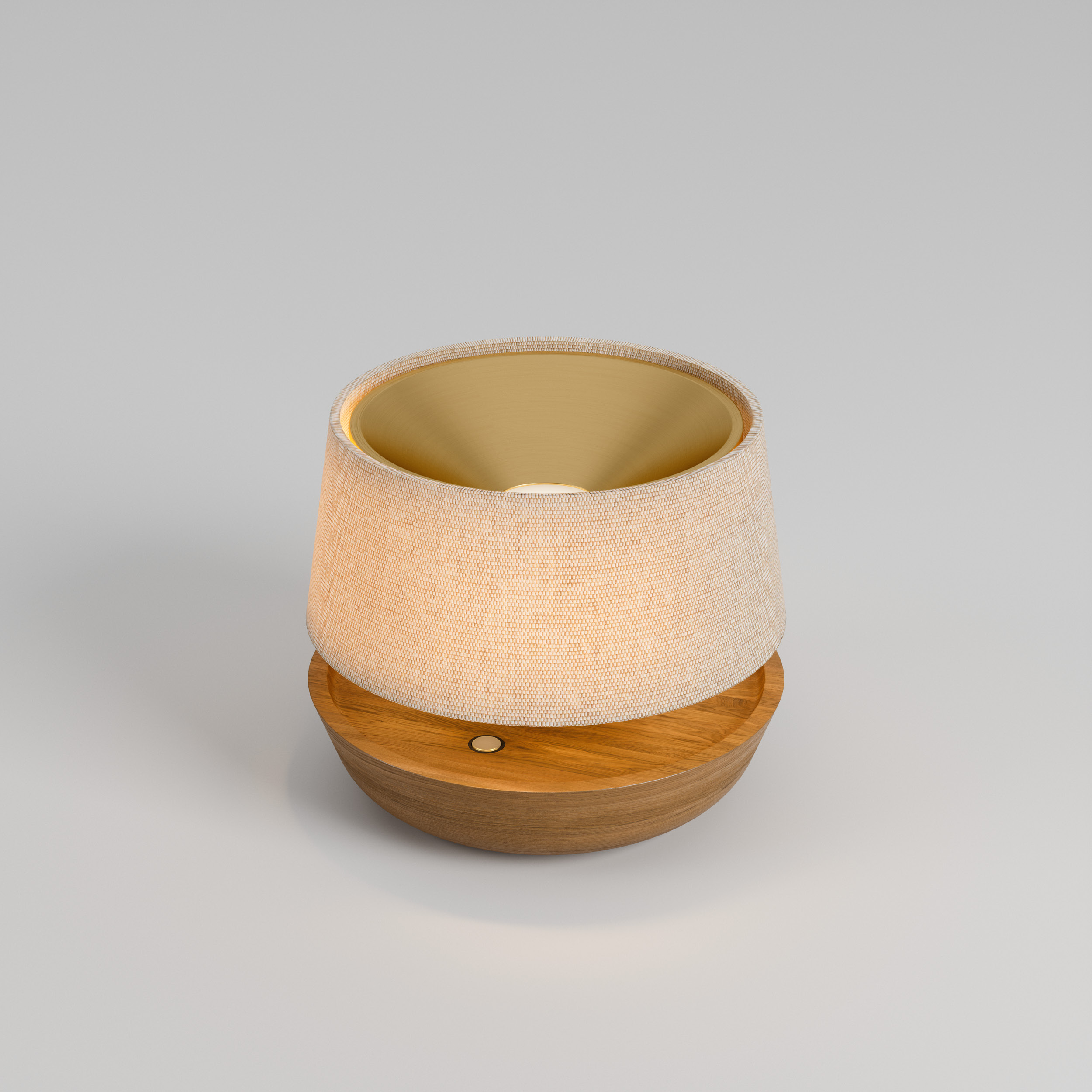 luminária de mesa abajur nord 200 t portátil, design fernando prado para lumini