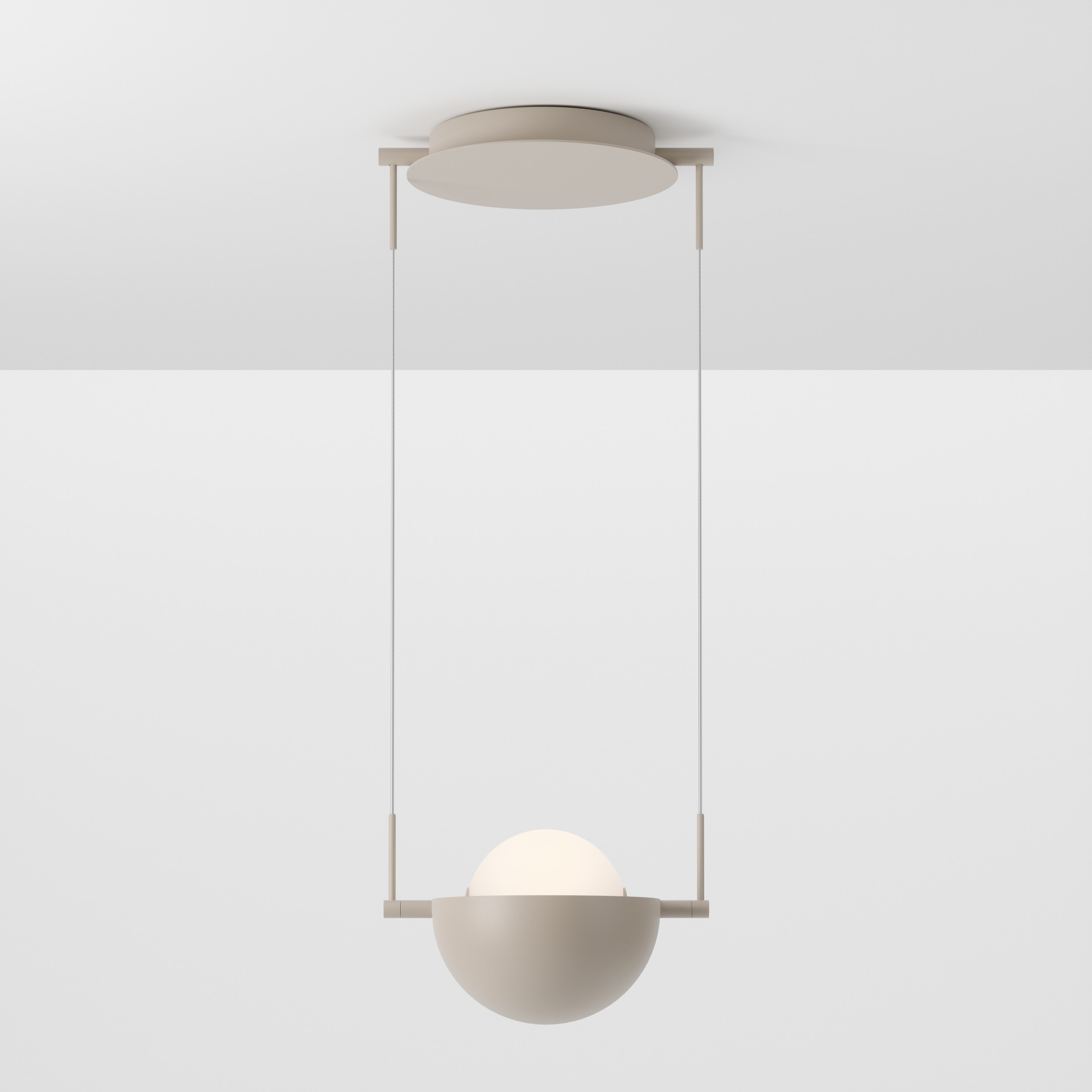 luminária pendente norte/sul, de sol camacho para lumini