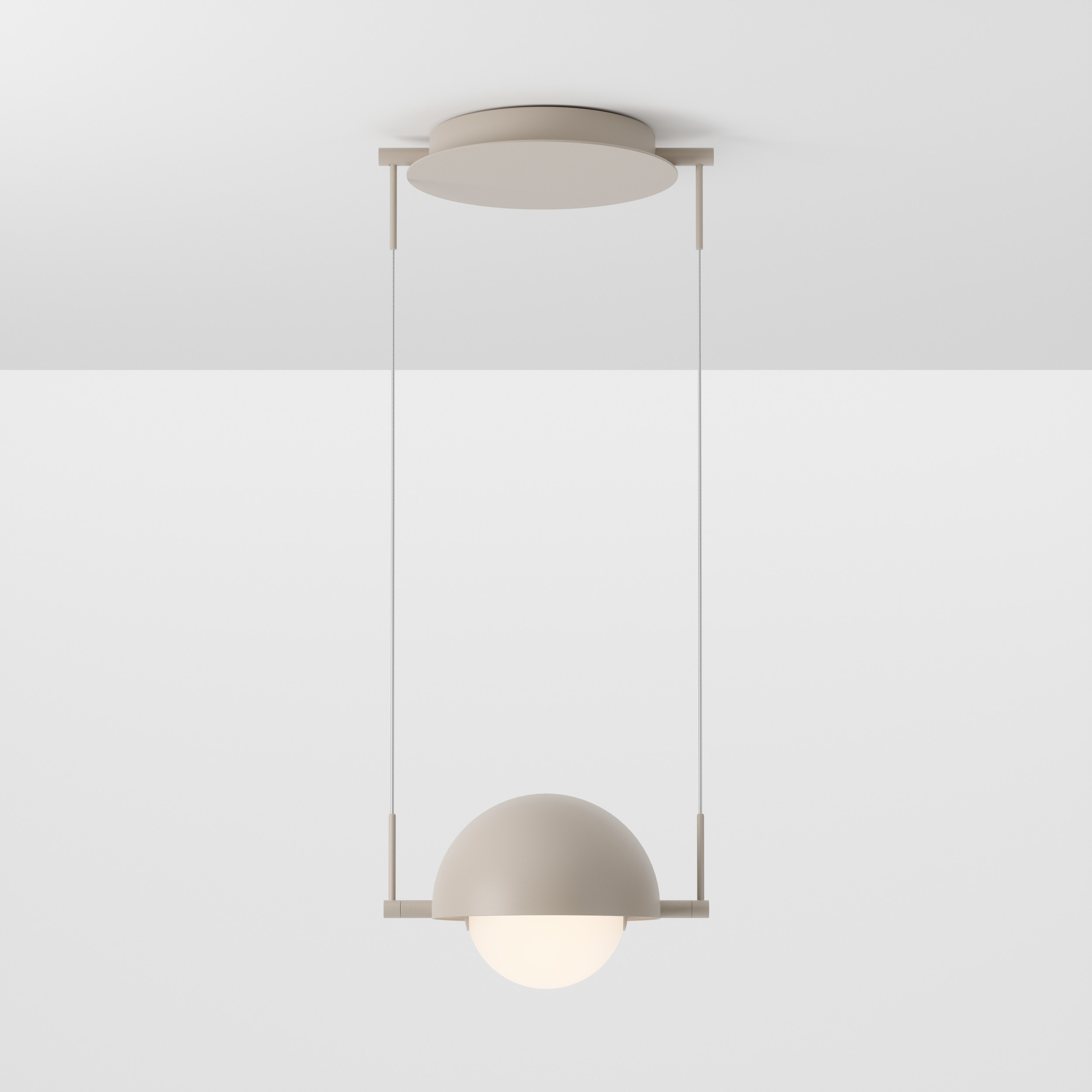 luminária pendente norte/sul, de sol camacho para lumini