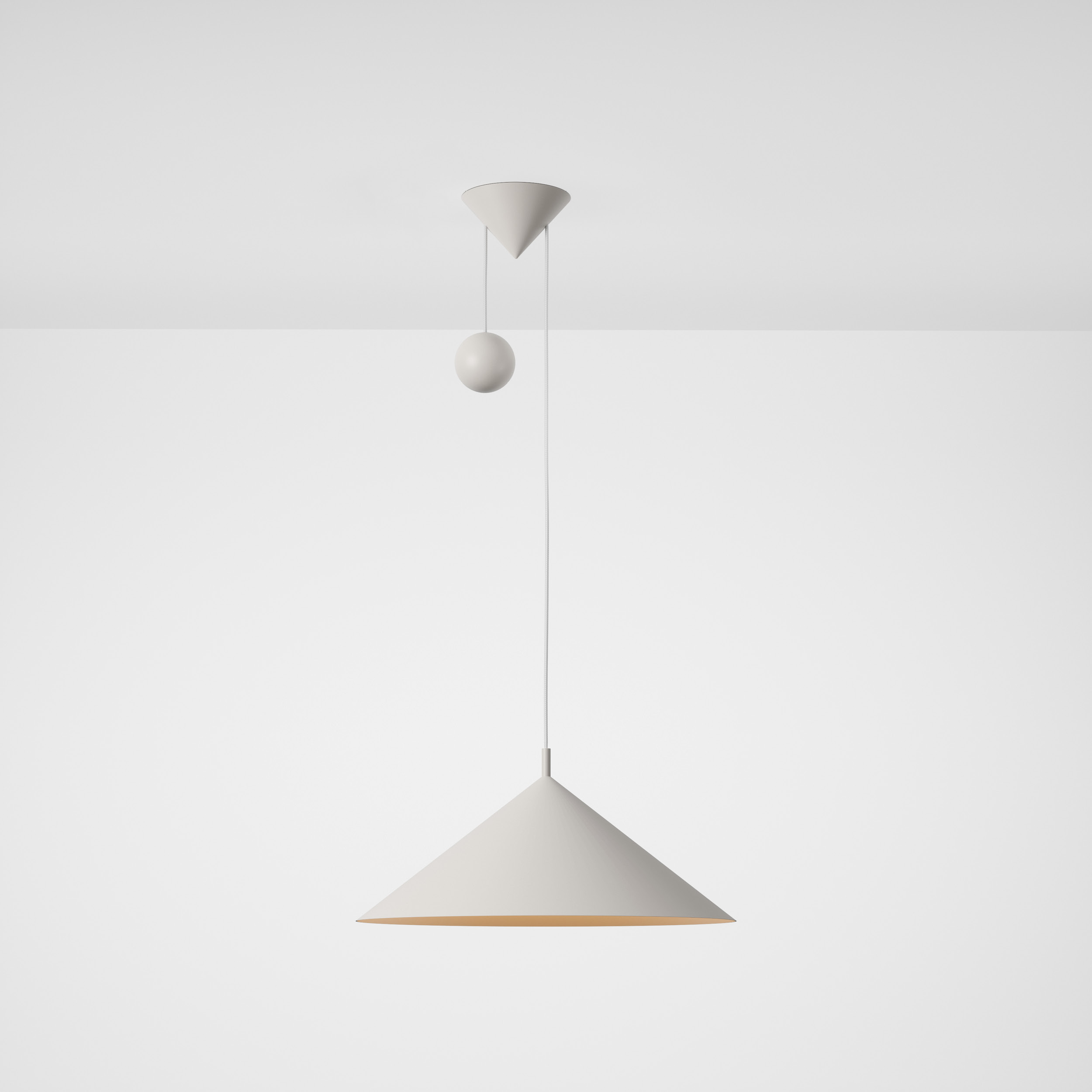 luminária pendente e-cone, por carolina maluhy para lumini