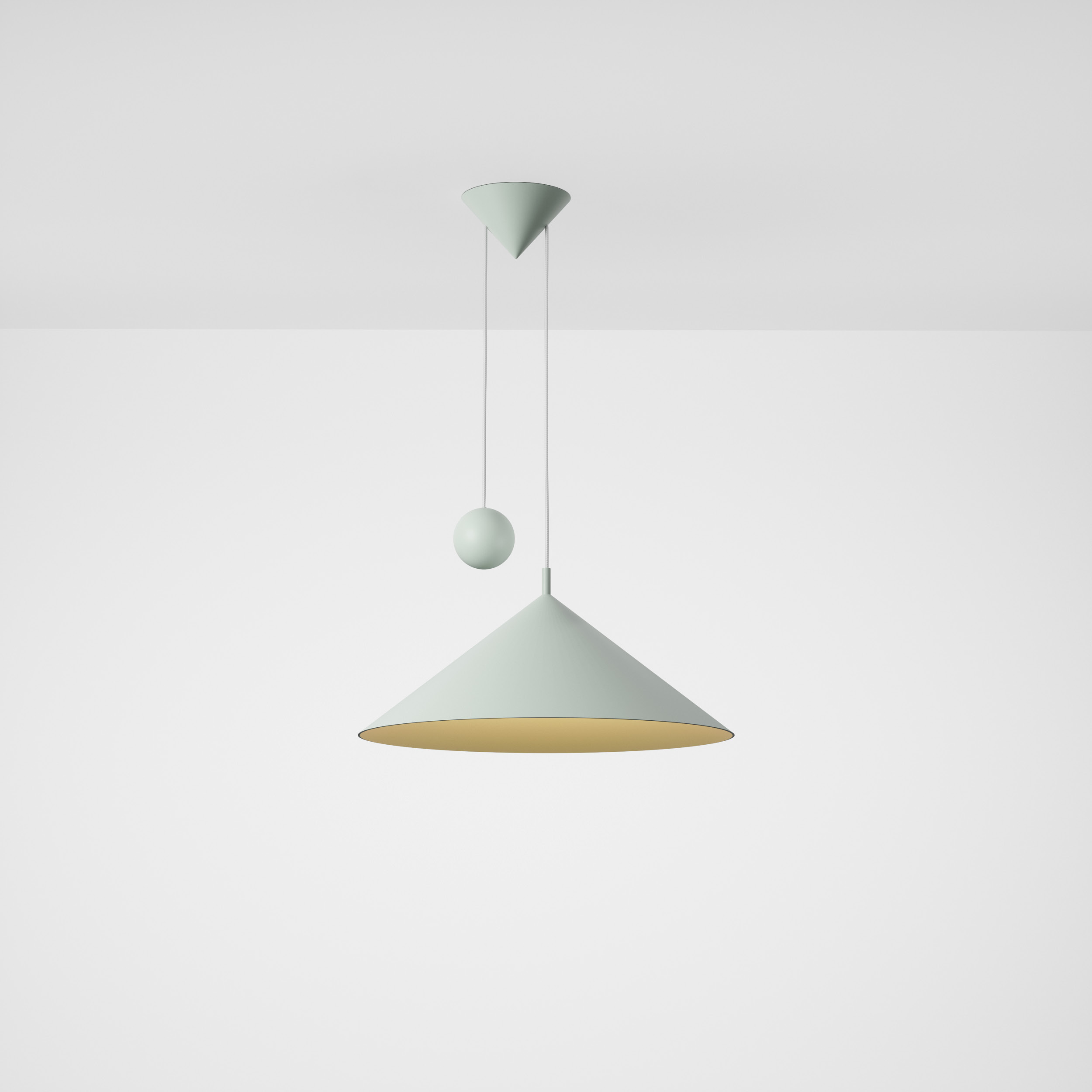 luminária pendente e-cone, por carolina maluhy para lumini