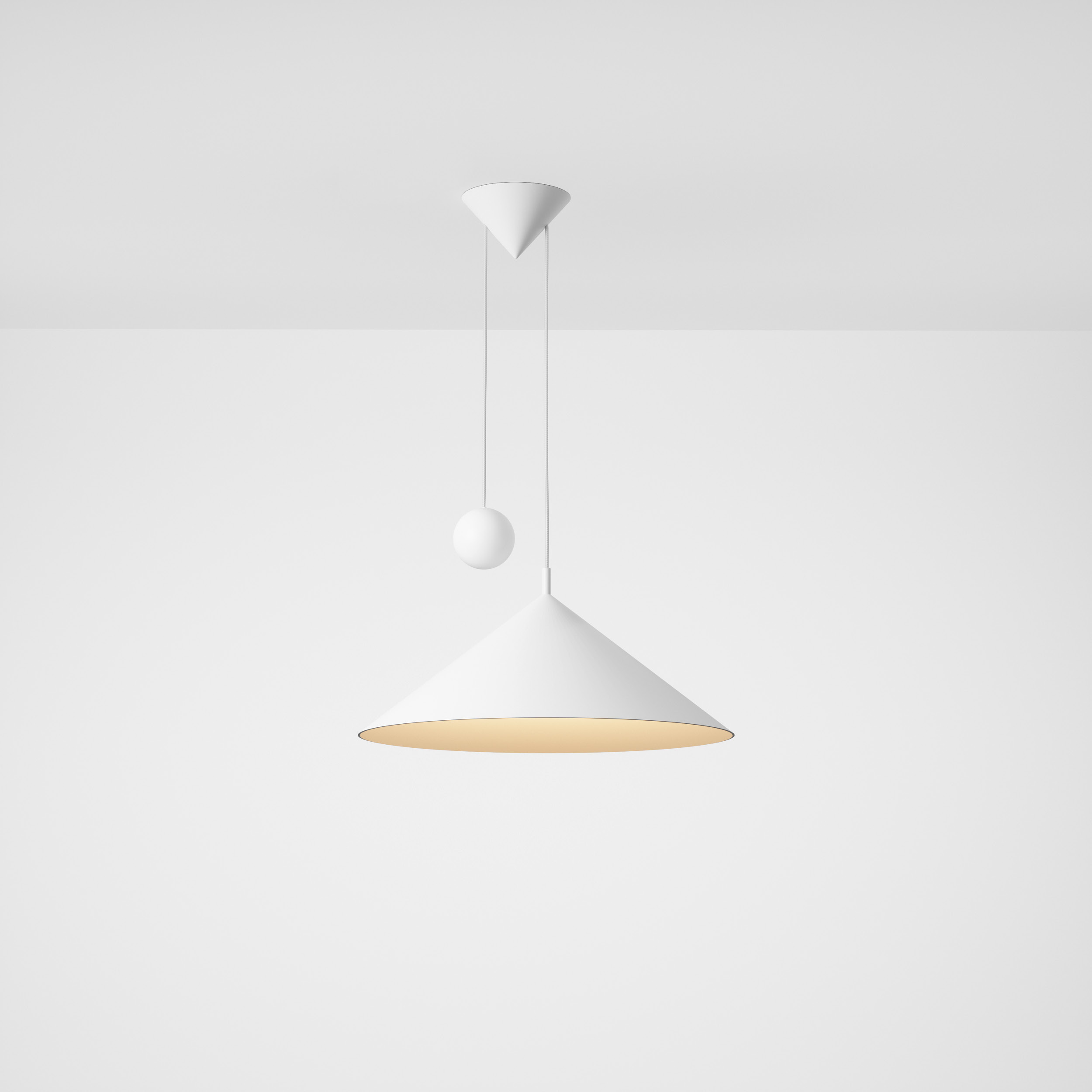 luminária pendente e-cone, por carolina maluhy para lumini