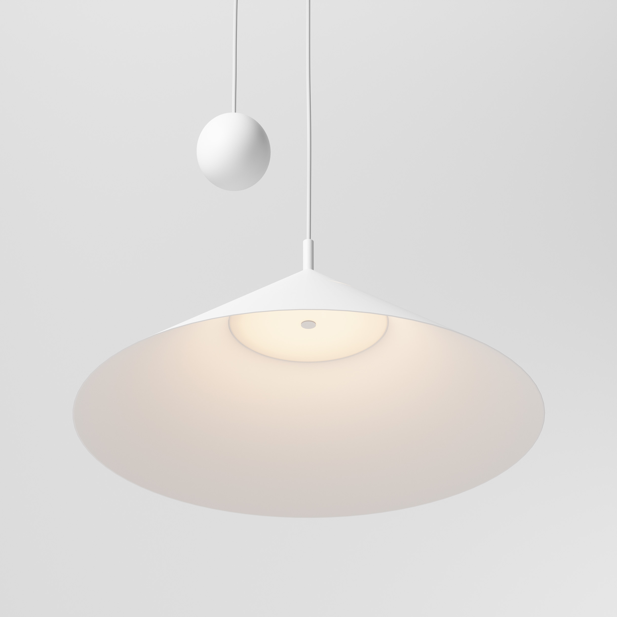 luminária pendente e-cone, por carolina maluhy para lumini