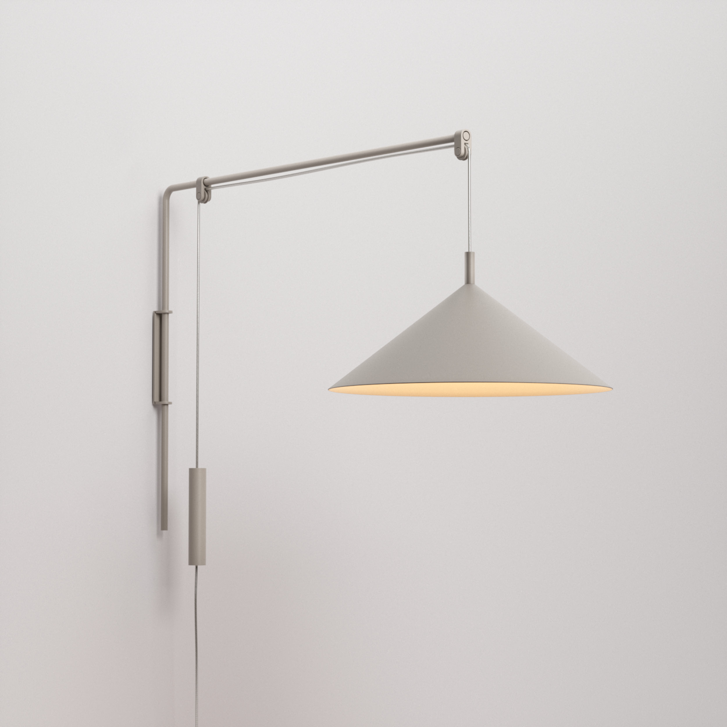 luminária de parede arandela e-cone w, de carolina maluhy para lumini