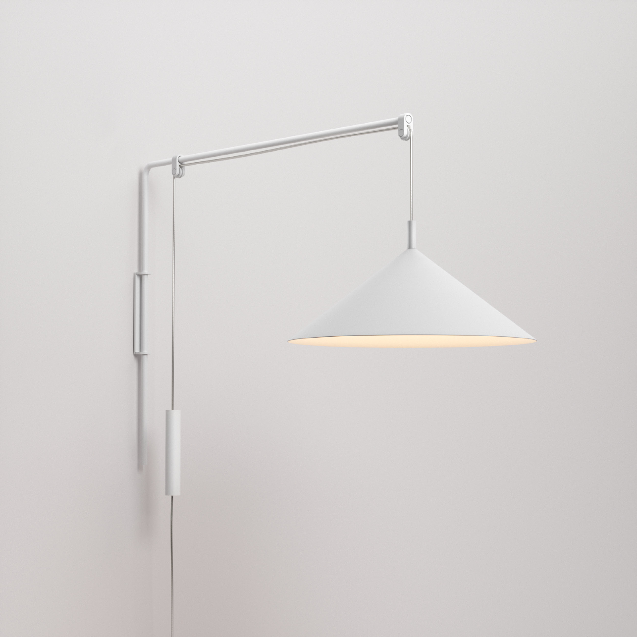 luminária de parede arandela e-cone w, de carolina maluhy para lumini