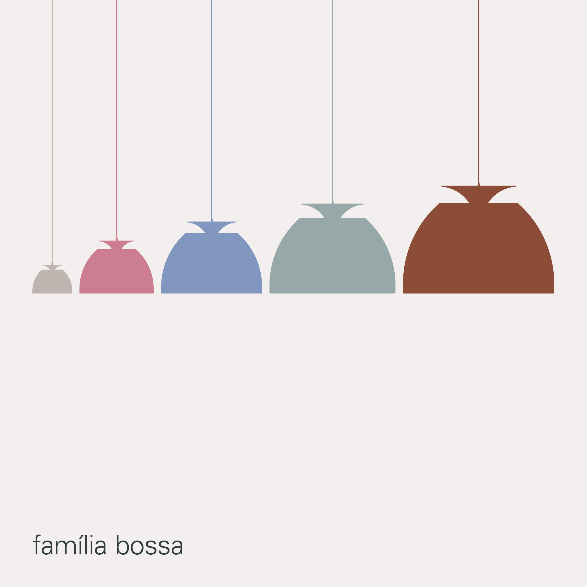 luminária bossa, por fernando prado para lumini, bossa 20 anos